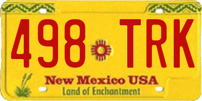 NM license plate 498TRK