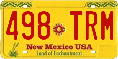 NM license plate 498TRM