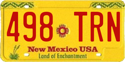 NM license plate 498TRN