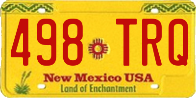 NM license plate 498TRQ