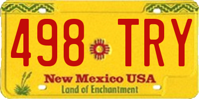 NM license plate 498TRY
