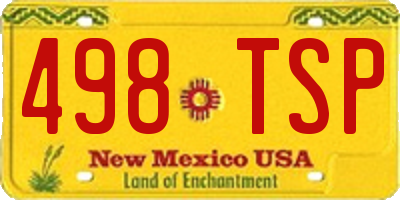 NM license plate 498TSP