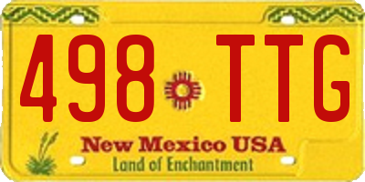 NM license plate 498TTG