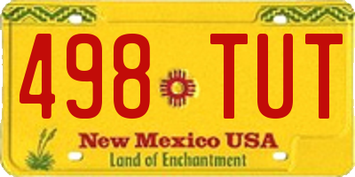 NM license plate 498TUT