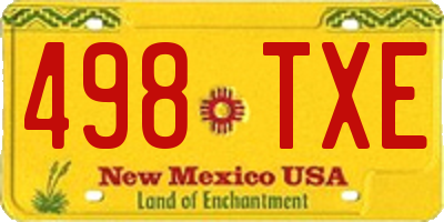 NM license plate 498TXE