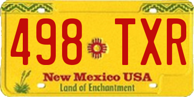 NM license plate 498TXR