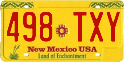 NM license plate 498TXY