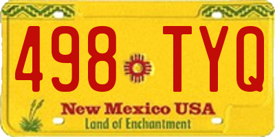 NM license plate 498TYQ