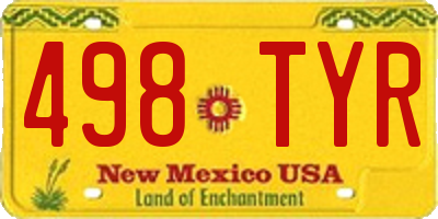NM license plate 498TYR