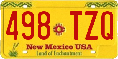 NM license plate 498TZQ