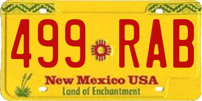 NM license plate 499RAB