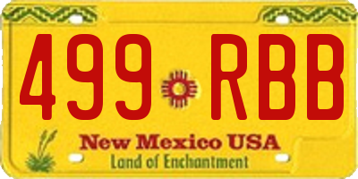 NM license plate 499RBB