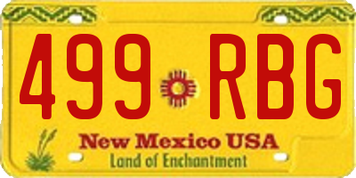 NM license plate 499RBG