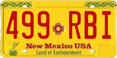 NM license plate 499RBI