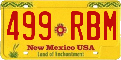 NM license plate 499RBM
