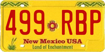 NM license plate 499RBP