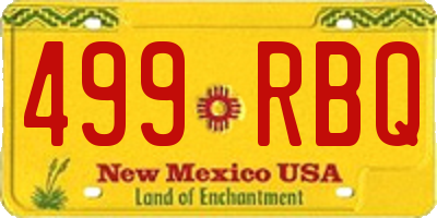 NM license plate 499RBQ