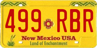 NM license plate 499RBR
