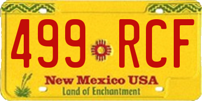 NM license plate 499RCF