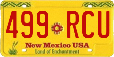 NM license plate 499RCU
