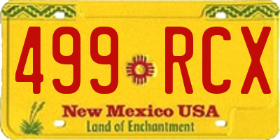 NM license plate 499RCX