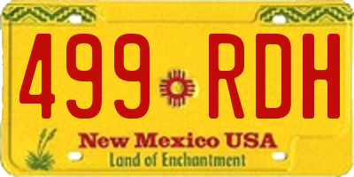 NM license plate 499RDH