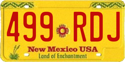 NM license plate 499RDJ