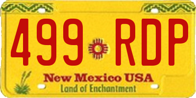 NM license plate 499RDP