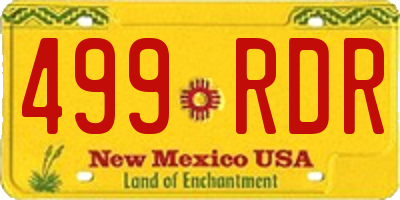 NM license plate 499RDR