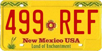 NM license plate 499REF