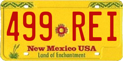 NM license plate 499REI