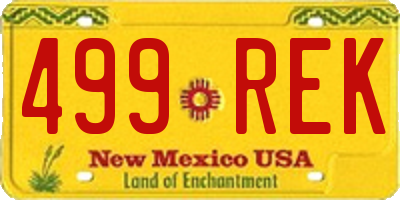 NM license plate 499REK