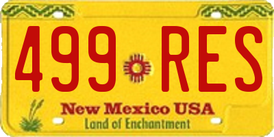 NM license plate 499RES