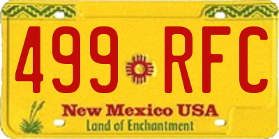 NM license plate 499RFC