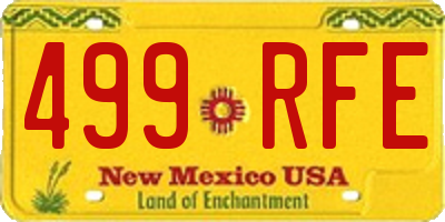 NM license plate 499RFE