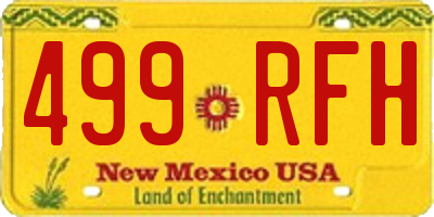 NM license plate 499RFH