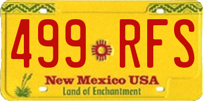 NM license plate 499RFS