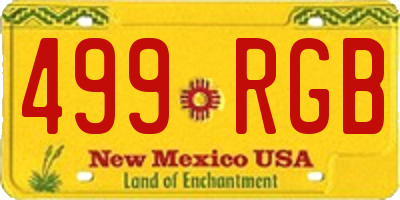 NM license plate 499RGB