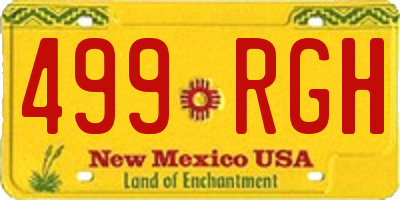 NM license plate 499RGH