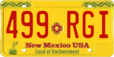 NM license plate 499RGI