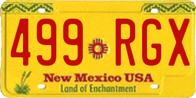 NM license plate 499RGX
