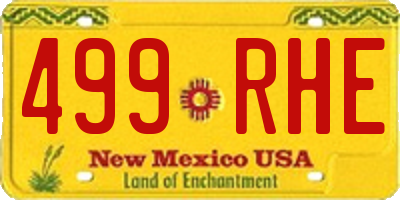 NM license plate 499RHE