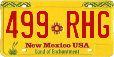 NM license plate 499RHG