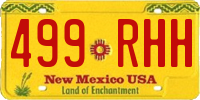 NM license plate 499RHH