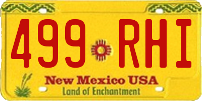 NM license plate 499RHI