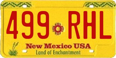 NM license plate 499RHL