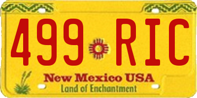 NM license plate 499RIC