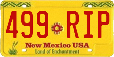NM license plate 499RIP