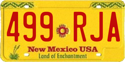 NM license plate 499RJA