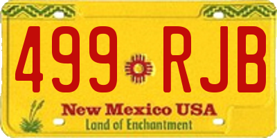 NM license plate 499RJB